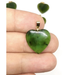 Natural Green Jade Heart Pendant | AAA Quality Jade Jewelry
