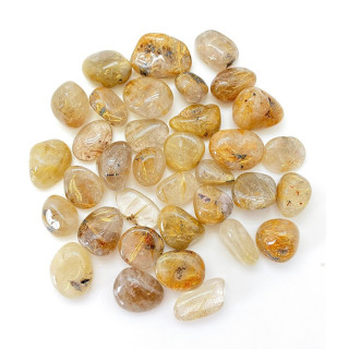 Golden Rutilated Quartz Crystal (AA Grade) - Tumbled Stones