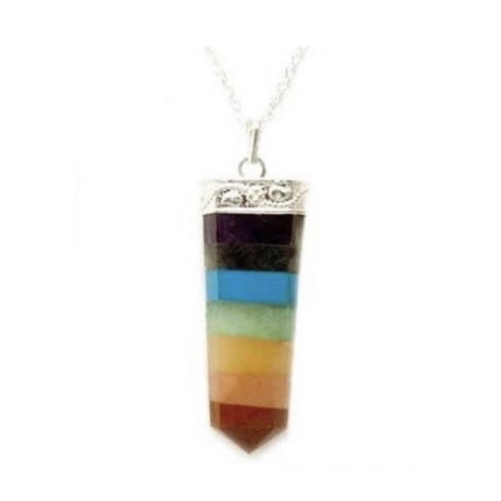 Chakra Healing Crystal Pendant Necklace - 7 Stones