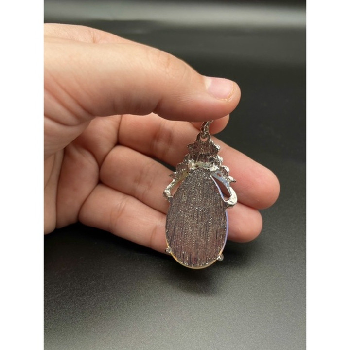 Opal gemstone pendant necklace - unique opalite jewelry