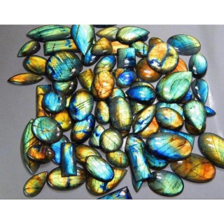 Labradorite Cabochon: Natural Polished Stone for Jewelry and Chakra