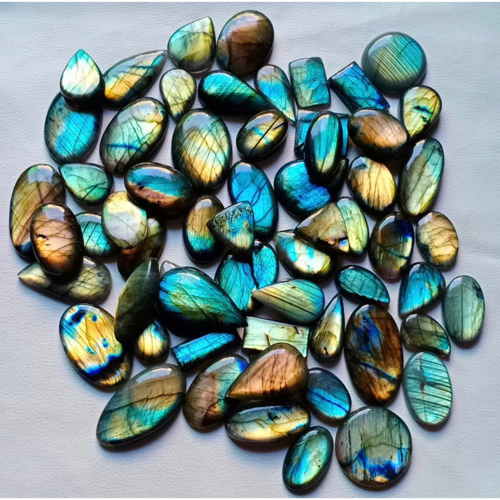 Labradorite Cabochon: Natural Polished Stone for Jewelry and Chakra