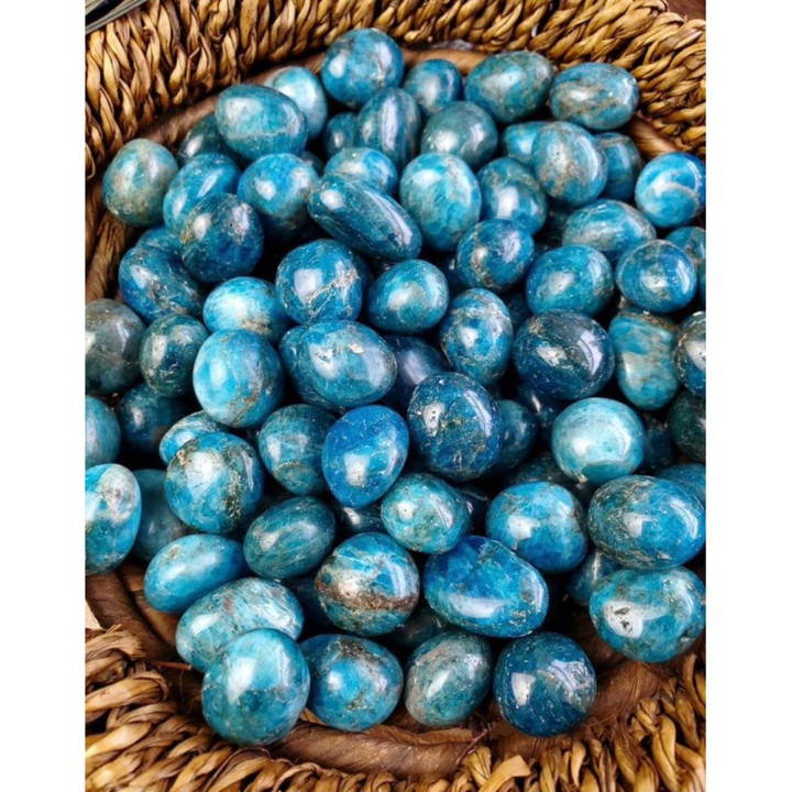 Natural Polished Apatite Stone - Throat Chakra Healing