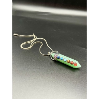 Aventurine Chakra Pendant Necklace - Natural Stone Jewelry