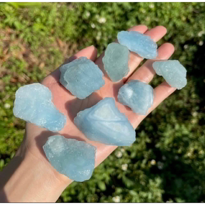 Natural Blue Aquamarine Crystals | Raw and Healing Specimens