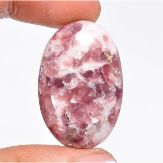 Genuine Lepidolite Cabochon: Premium Quality for Jewelry Making and Healing