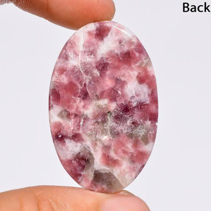 Genuine Lepidolite Cabochon: Premium Quality for Jewelry Making and Healing