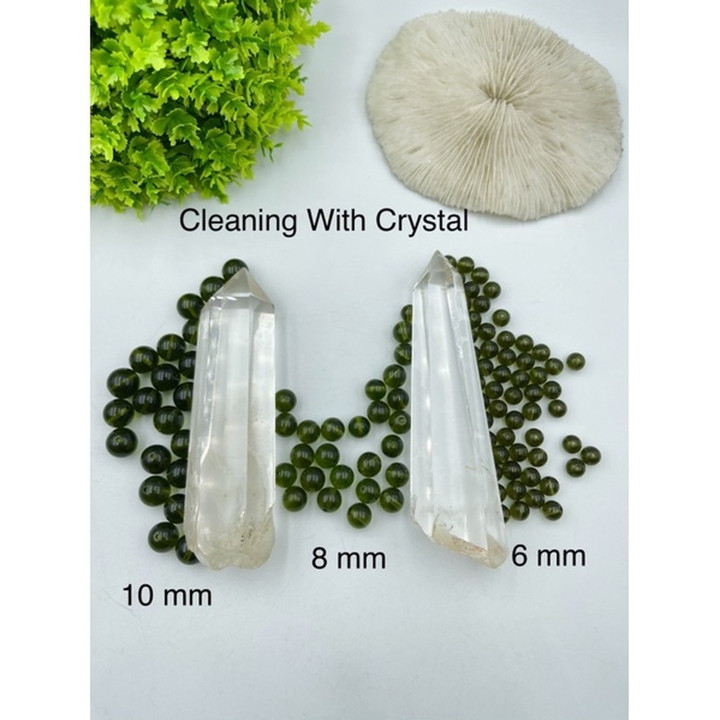 Natural Moldavite Beads: Tektites, Czech Origin (6-10mm)