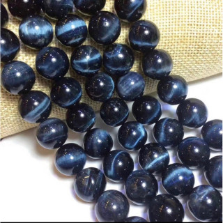Natural Blue Tiger Eye Beads - 1st Quality, 6mm Polished Stone for Jewelry