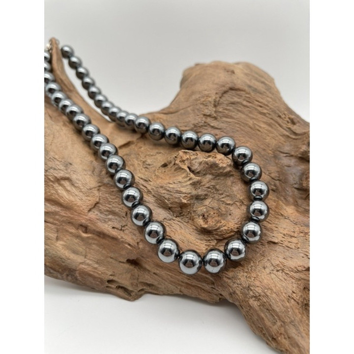 Hematite Bead Necklace | Men and Women | 6mm-10mm