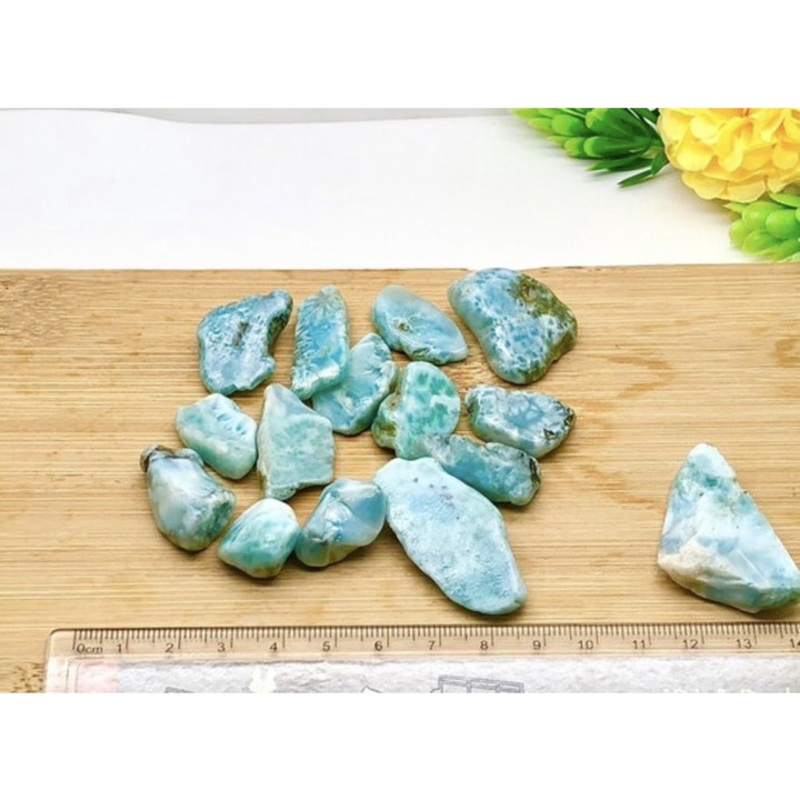 High Quality Dominican Blue Larimar Tumble Stone