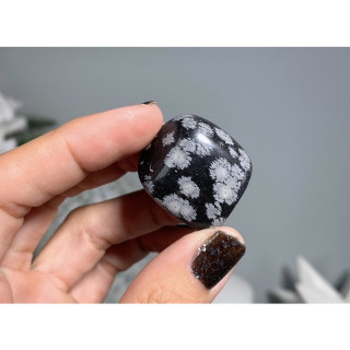 Snowflake Obsidian Tumbling Stone: Balance and Harmony