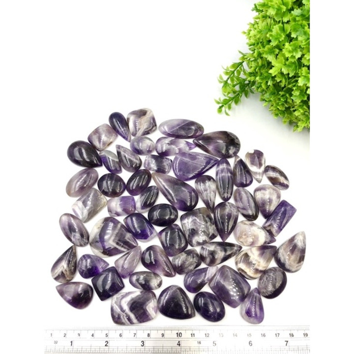 Amethyst Chevron Cabochon - Natural, High Quality for Jewelry Making