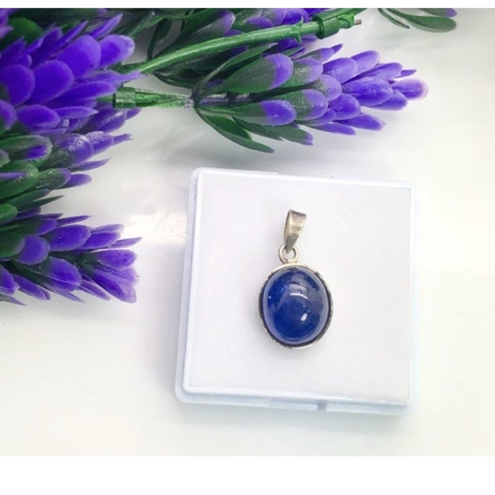 Blue Sapphire 925 Silver Pendant - Natural Gemstone Jewelry