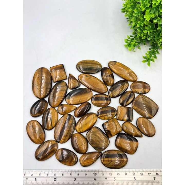 Gold Tiger Eye Cabochon | Handmade Jewelry Making Supplies