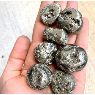 Natural Pyrite Tumble Stone: Healing and Chakra Balancing