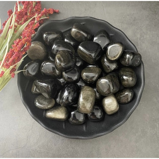 Golden Sheen Obsidian: Grounding Protection Stone | High Quality