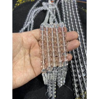 Clear Quartz Crystal Bead Strand - Natural and High-Quality (15.5")