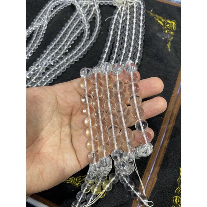 Clear Quartz Crystal Bead Strand - Natural and High-Quality (15.5")