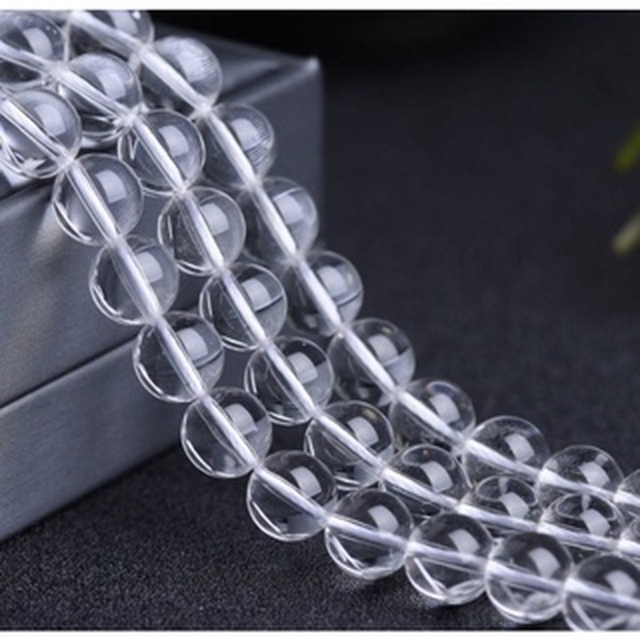 Clear Quartz Crystal Bead Strand - Natural and High-Quality (15.5")