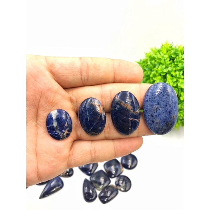 High-Quality Sodalite Cabochon: Rare Gemstone for Jewelry Making
