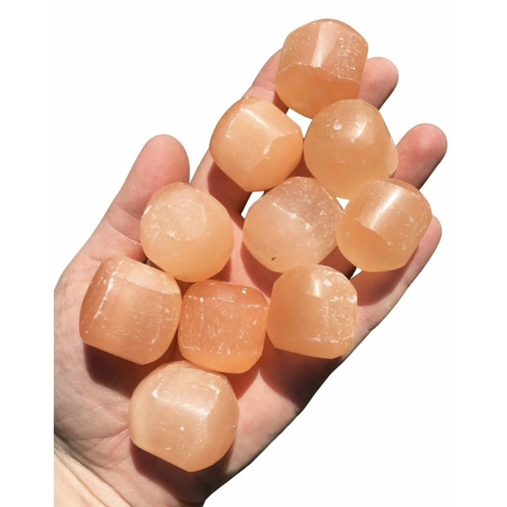 Selenite Tumbled Stones and Spheres for Healing
