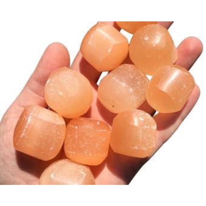 Selenite Tumbled Stones and Spheres for Healing