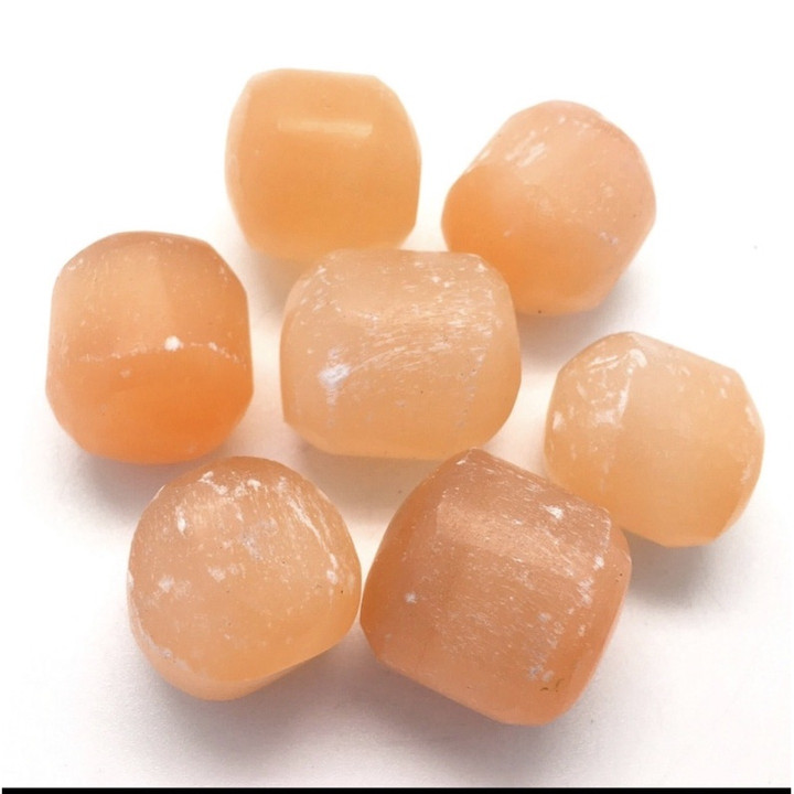 Selenite Tumbled Stones and Spheres for Healing