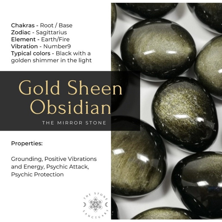 Golden Sheen Obsidian: Grounding and Protection Crystal