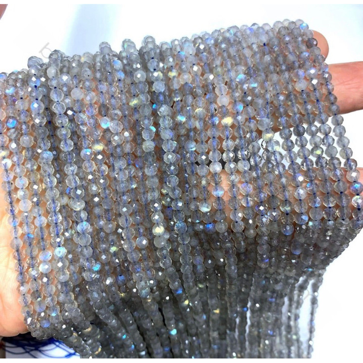 Labradorite Faceted Beads | Natural and Polished 15.5cm Strands
