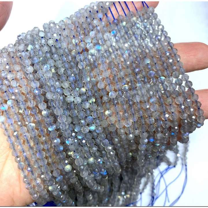 Labradorite Faceted Beads | Natural and Polished 15.5cm Strands