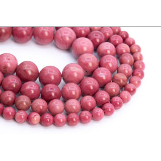 Natural Rose Pink Rhodonite Beads (6-11mm) - 1 Strand