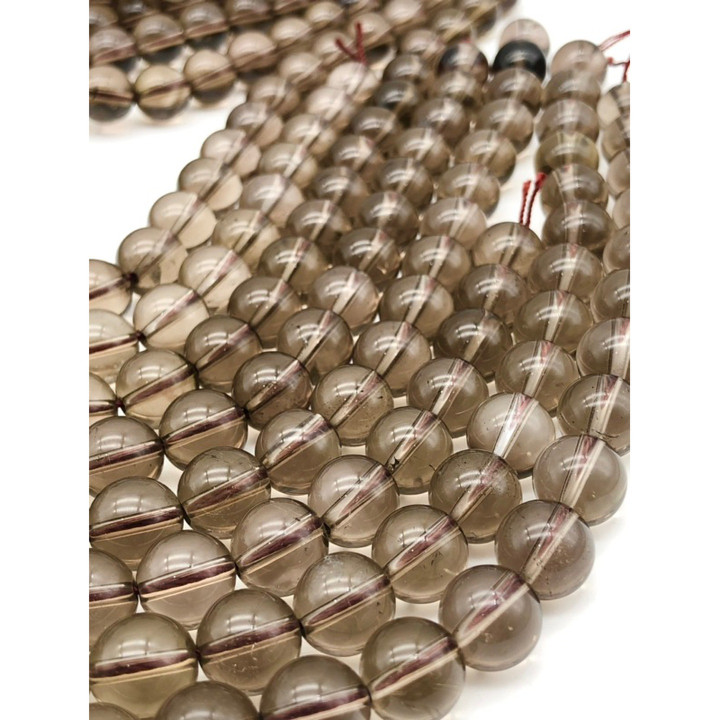 Cuentas de cuarzo ahumado - Naturales y coloridas (6-10 mm) para la fabricación de joyas