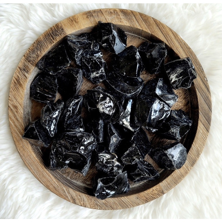 Genuine Obsidian Rough Stone: Powerful Chakra Healing and Meditation