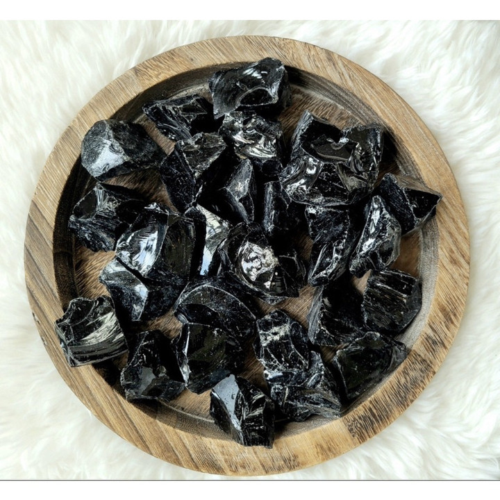 Genuine Obsidian Rough Stone: Powerful Chakra Healing and Meditation
