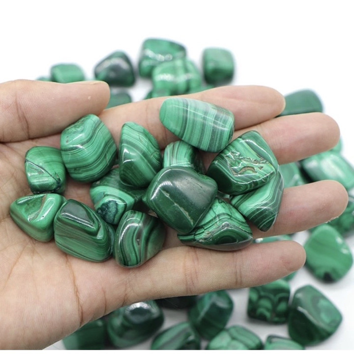 Natural Malachite Tumble Stone - Polished and Powerful Energy