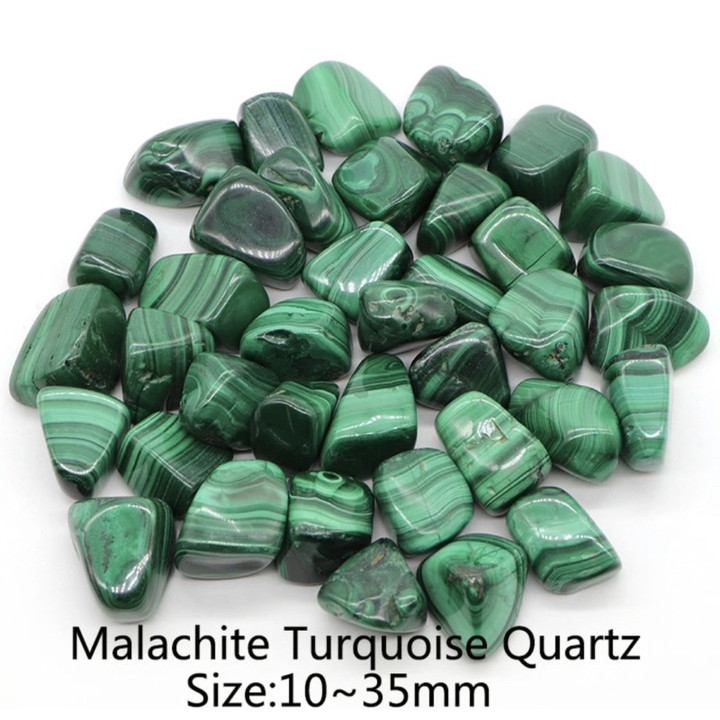 Natural Malachite Tumble Stone - Polished and Powerful Energy