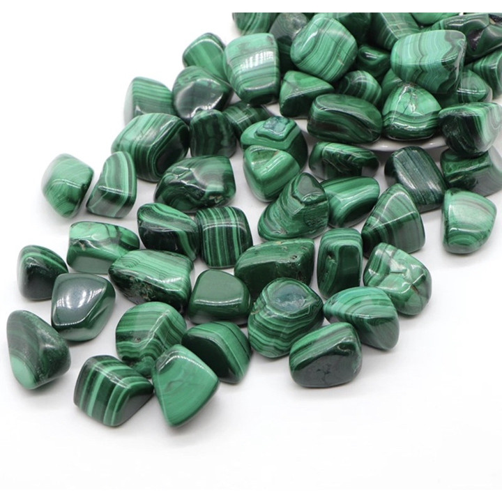 Natural Malachite Tumble Stone - Polished and Powerful Energy