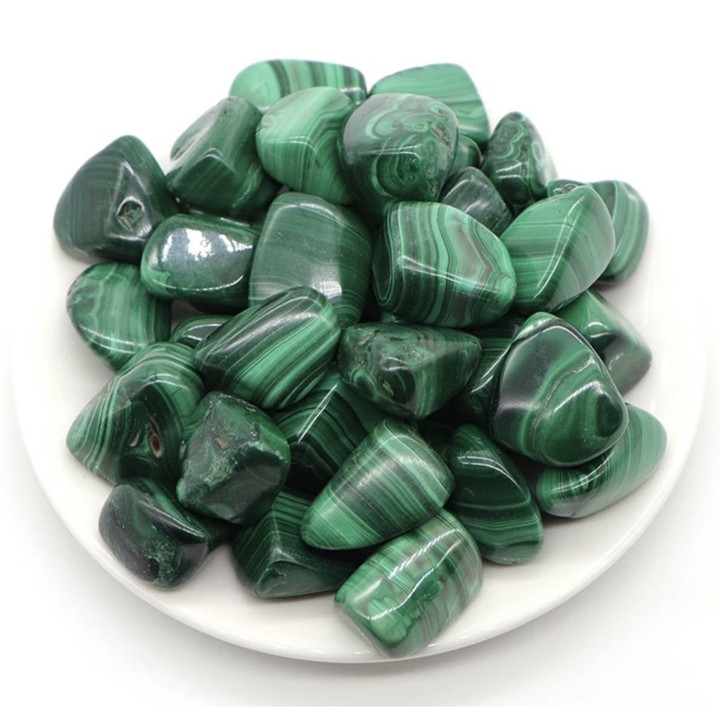 Natural Malachite Tumble Stone - Polished and Powerful Energy