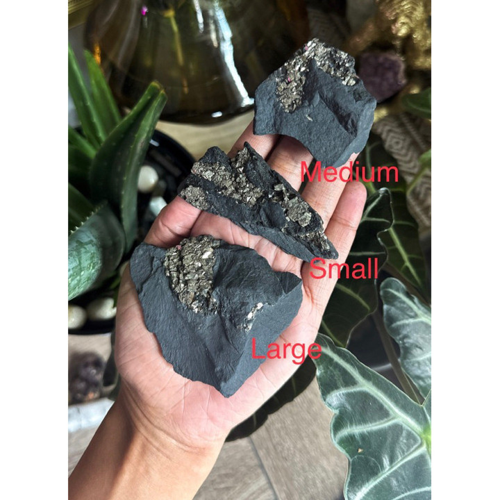 Protective Shungite and Pyrite Specimen - EMF Defense