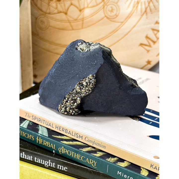 Protective Shungite and Pyrite Specimen - EMF Defense