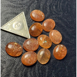 Natural Sunstone Cabochons - Handmade and Polished Gemstones for Jewelry