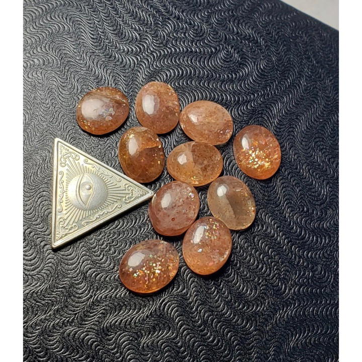 Natürliche Sonnenstein-Cabochons – Handgefertigte und polierte Edelsteine ​​für Schmuck