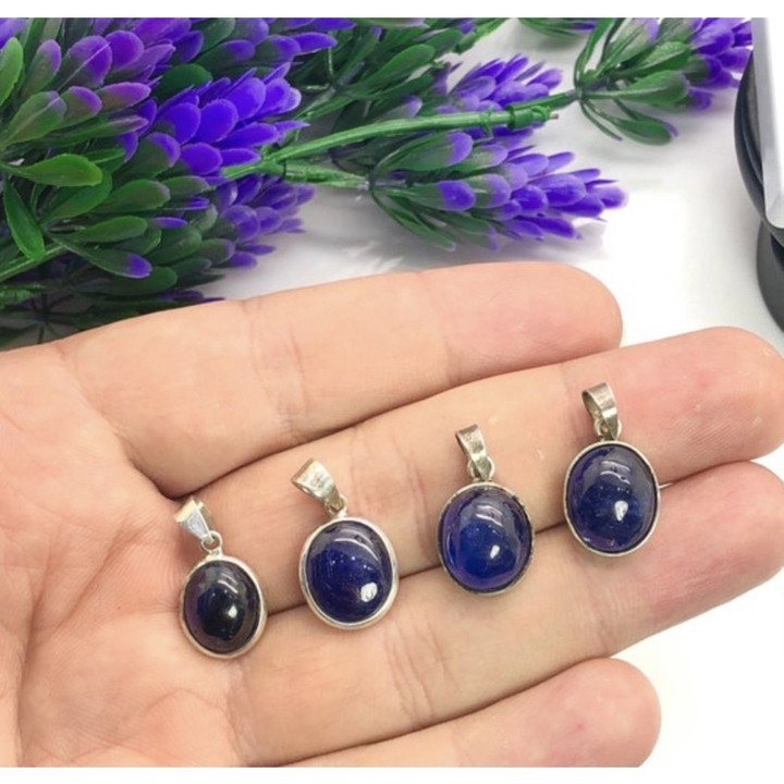 Natural Blue Sapphire Pendant | 925 Sterling Silver Jewelry