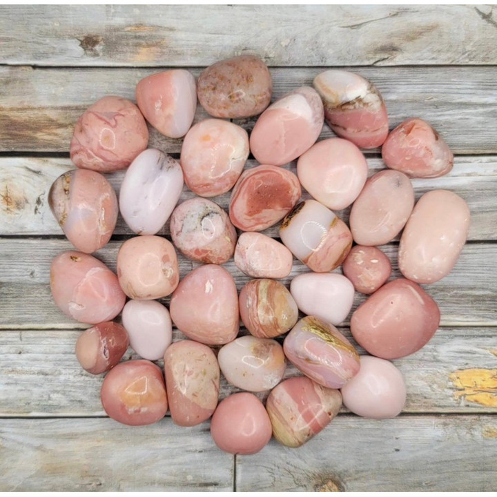 Pink Opal Tumble Stone - Balance Emotions and Soothe Anxiety