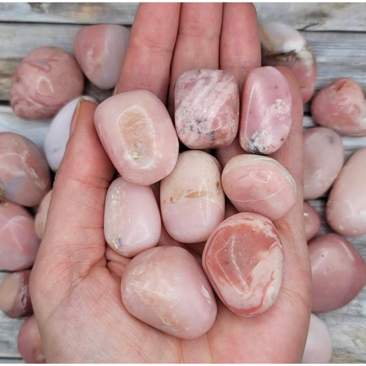 Pink Opal Tumble Stone - Balance Emotions and Soothe Anxiety
