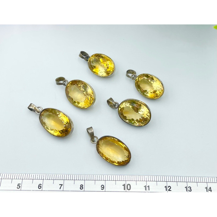 Natural Citrine Gemstone Pendant | 925 Sterling Silver