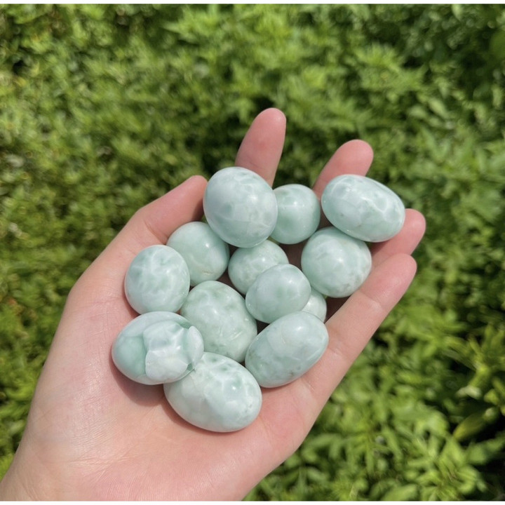 Blue Aragonite Tumble Stone: Activate Intuition and Chakra Healing