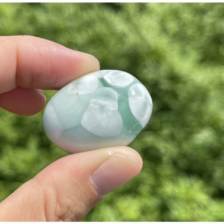 Blue Aragonite Tumble Stone: Activate Intuition and Chakra Healing
