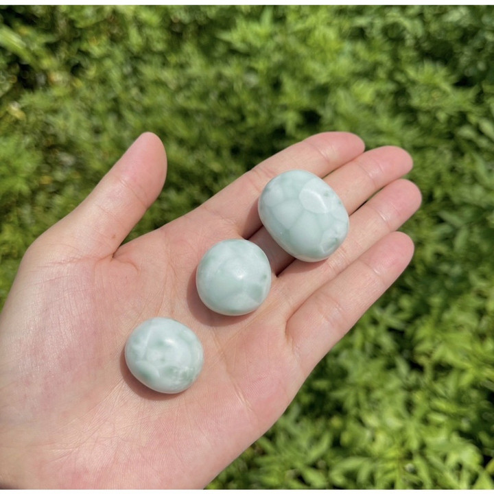 Blue Aragonite Tumble Stone: Activate Intuition and Chakra Healing